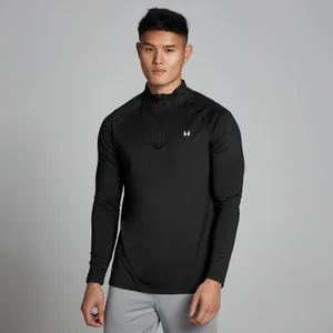 MP Herren Trainingstop mit 1/4-Reißverschluss – Schwarz - Size XXS