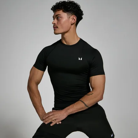 MP Herren Training Kurzarm-Baselayer — Schwarz