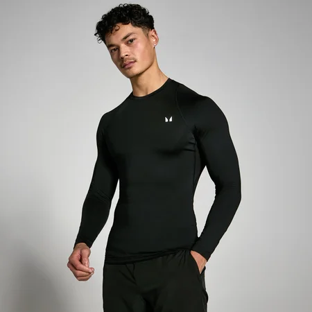 MP Herren Training Langarm-Baselayer – Schwarz