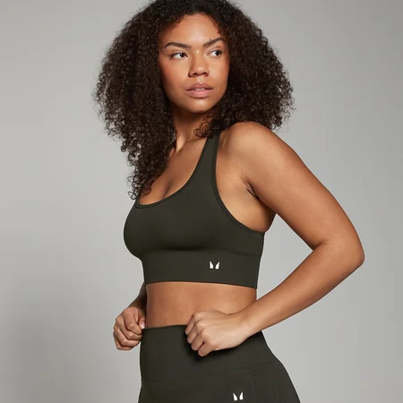 MP Damen Shape nahtloser Sport-BH — Waldgrün