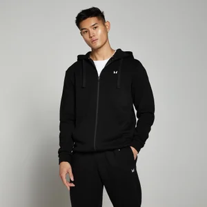MP Herren Rest Day Kapuzenpulli mit durchgehendem Reißverschluss – Schwarz - Size M