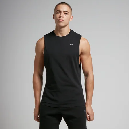 MP Herren Rest Day Tanktop mit tiefem Armausschnitt – Schwarz