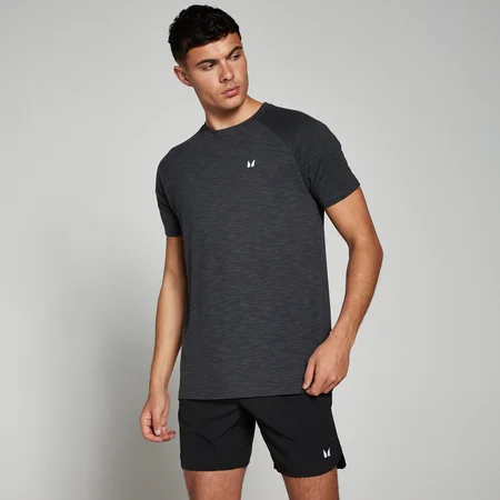 MP Herren Performance Kurzarm-T-Shirt – Schwarz meliert
