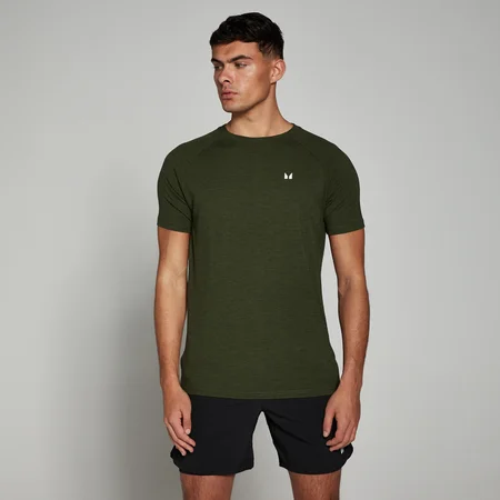 MP Herren Performance Kurzarm-T-Shirt – Army Green meliert