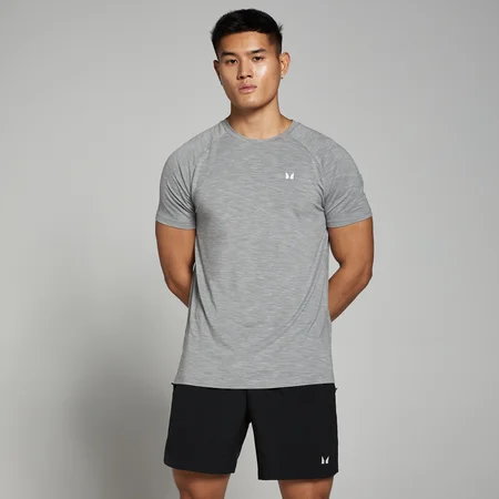 MP Herren Performance Kurzarm-T-Shirt – Chrom meliert