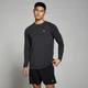 MP Herren Performance Langarmshirt – Schwarz meliert