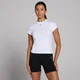 MP Damen Basics Körperbetontes Kurzarm-T-Shirt – Weiß