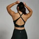 MP Damen Power Sport-BH mit gekreuztem Rücken – Schwarz