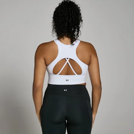 MP Damen Power Longline Sport-BH — Weiß