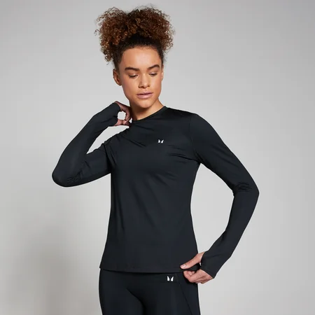 MP Damen Training Langarm-T-Shirt – Schwarz