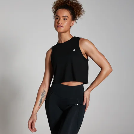 MP Damen Training Crop-Top – Schwarz