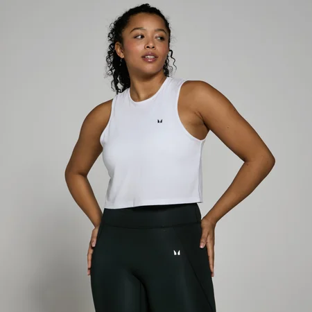 MP Damen Training Crop-Top – Weiß