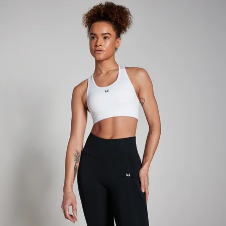 MP Training Racerback Sport-BH für Damen – Weiß