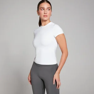 MP Damen Tempo Body Fit Kurzarm-T-Shirt – Weiß - Size XXS
