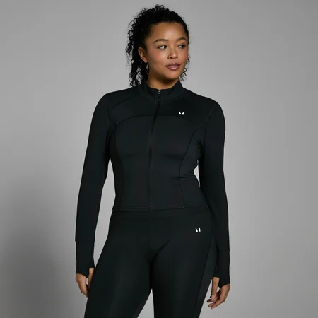 MP Damen Power Crop-Jacke – Schwarz
