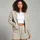 MP Damen Basic Oversized Kapuzenpullover mit durchgehendem Reißverschluss – Nebel