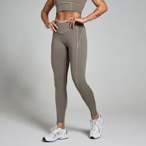 MP Damen Tempo Contrast Texture Leggings – Espresso - Size XL