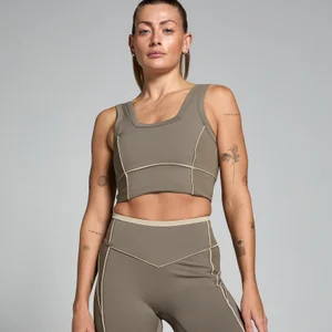 MP Damen Tempo Contrast Texture Sport-BH – Espresso - Size XS