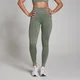 MP Damen Tempo Rib Nahtlose Leggings – Moosgrün