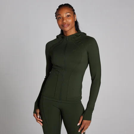 MP Damen Tempo Ultra Kapuzenjacke – Waldgrün