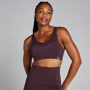 MP Damen Tempo Ultra Geklebter Sport-BH – Schokolade-Beere - Size XS