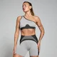 MP Damen Contrast Rib Nahtloser Sport-BH – Schwarz/Grau
