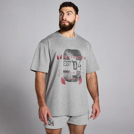MP Origin T-Shirt mit Grafik – Hellgrau