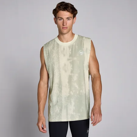 MP Herren Tempo Tanktop mit tiefem Armausschnitt – Gerstengrün