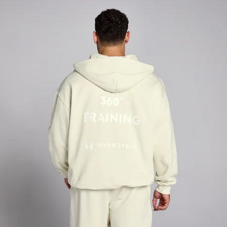 MP Herren Hybrid Kapuzenpulli mit 1/4-Reißverschluss – Gerstengrün
