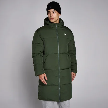MP Herren Lange Steppjacke – Waldgrün