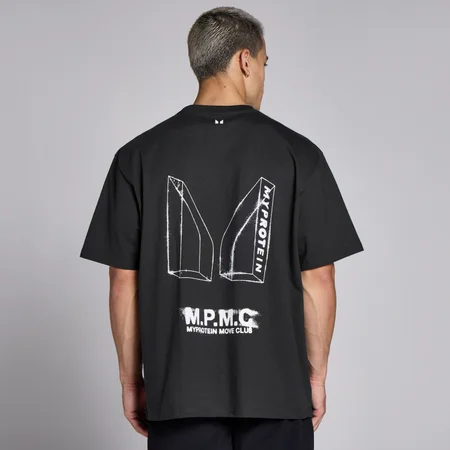 MP Lifestyle T-Shirt mit Grafik – Verwaschenes Schwarz