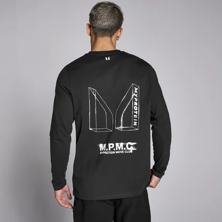 MP Herren Lifestyle Langarmshirt – Verwaschenes Schwarz