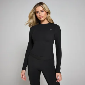 MP Damen Tempo Good Body Fit Langarm-Oberteil – Schwarz - Size S