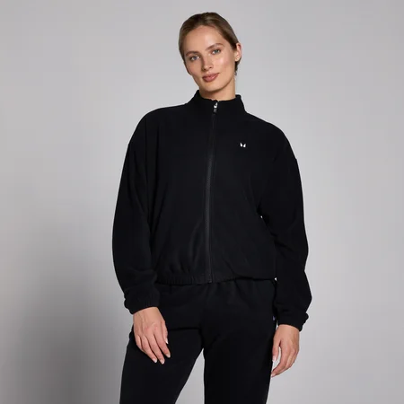 MP Damen Fleecejacke mit durchgehendem Reißverschluss – Schwarz