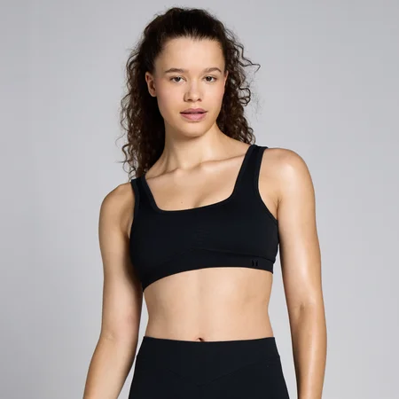 MP Damen Lifestyle Nahtloser Waffel-BH – Schwarz