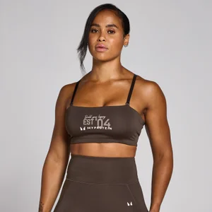MP Damen Origin Graphic Trainings-Sport-BH – Kaffee - Size XS