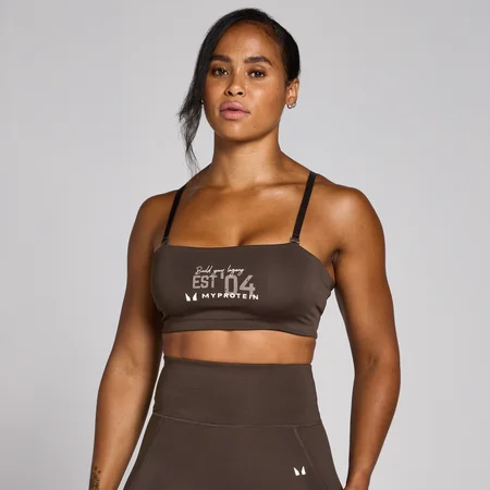 MP Damen Origin Graphic Trainings-Sport-BH – Kaffee