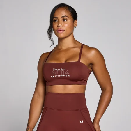 MP Damen Origin Graphic Trainings-Sport-BH – Firebrick