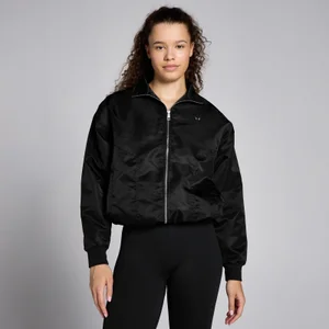 MP Damen Lifestyle Nylon-Bomberjacke – Schwarz - Size XS
