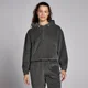 MP Damen Cord-Kapuzenpulli mit bequemer Passform und 1/4-Reißverschluss – Gunmetal