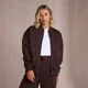 MP Damen Bomberjacke mit Paspeldetails – Kaffee