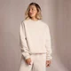 MP Damen Sweatshirt mit Paspeldetails – Sandstein