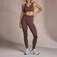 MP Damen Nahtlose Gerippte Leggings – Kaffee