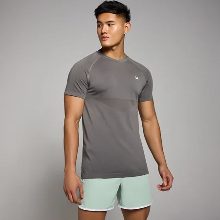 MP Herren Tempo nahtloses T-Shirt – Felsgrau