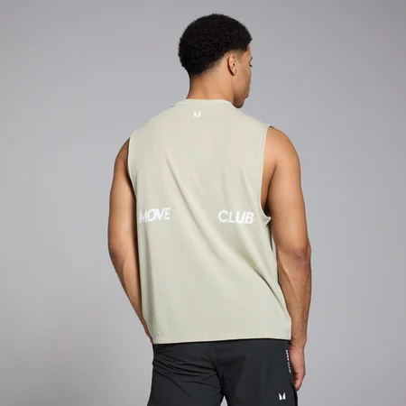 MP Herren Tempo Graphic Oversized-Tanktop – Salzgrau