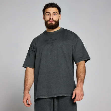 MP Origin Washed T-Shirt mit Grafik – Verwaschenes Schwarz