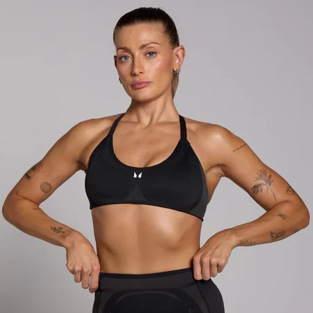 MP Damen Tempo nahtloser Hybrid-Sport-BH – Schwarz