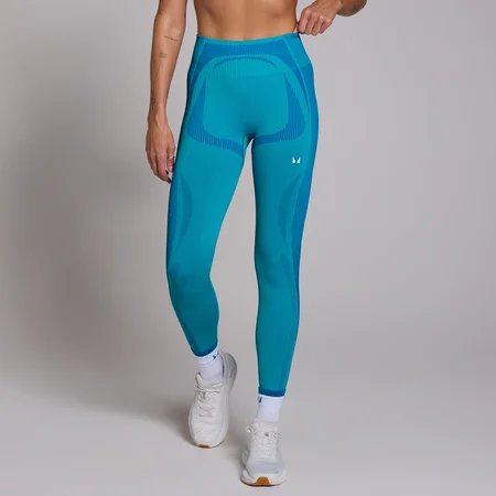 MP Damen Tempo nahtlose Hybrid-Leggings – Ozeanblau