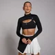 MP Damen Tempo Super Crop-Jacke – Schwarz