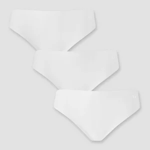 MP Damen VPL-freier Bikinislip mit mittelhohem Bund (3er-Packung) – Weiß - Size M